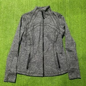 Lululemon Define Athletic Yoga Jacket Heathered Gray Full Zip Women’s Size 14